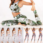 Ropa atlética de encargo que imprime los pantalones florales de las polainas del top + de la yoga de la cosecha proveedor