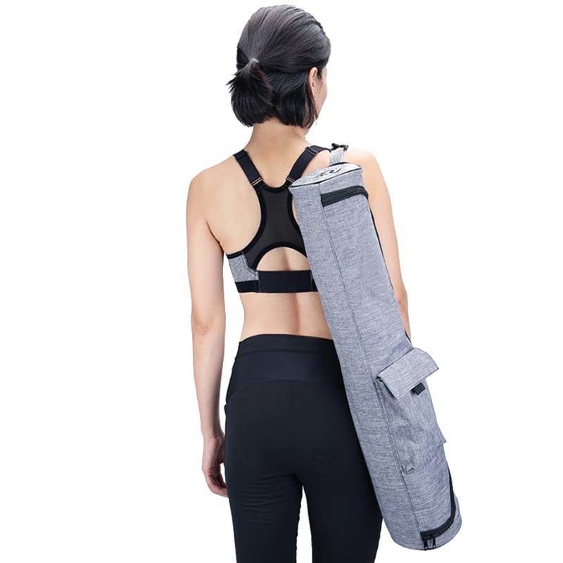 La estera durable de la yoga de la lona lleva el bolso/la mochila de la yoga con los bolsillos laterales multifuncionales proveedor